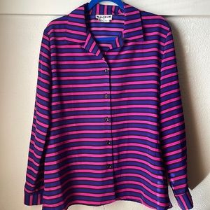 Vintage Joan Leslie multi colored long sleeve button down shirt